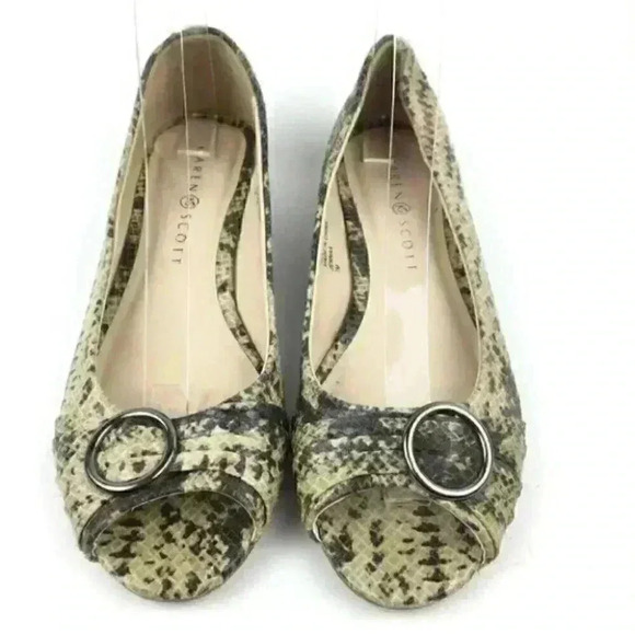 Karen Scott Heels Size 7 Jennaa Snake Print Wedges - Picture 2 of 8